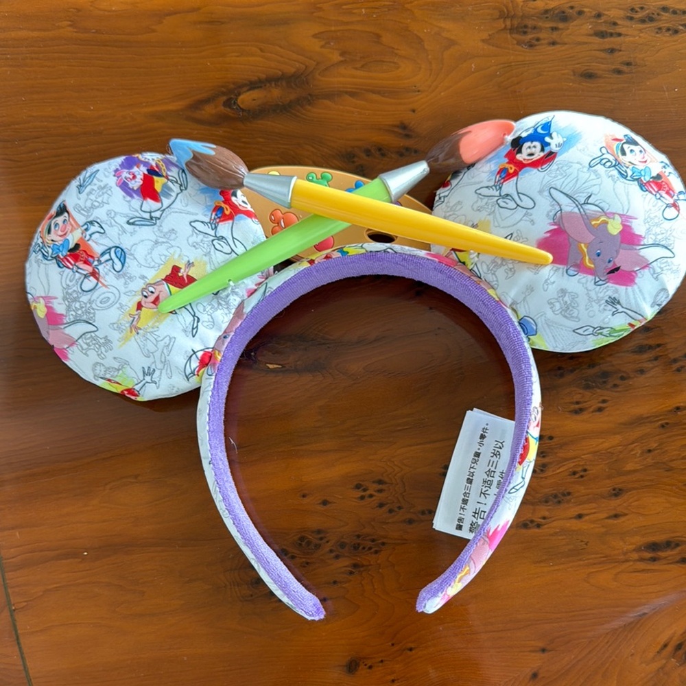 Disney Princess Art Ears Headband - Purple and Multicolor